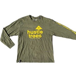 Hustle trees long sleeve t shirt cotton